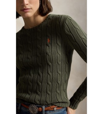 Polo Ralph Lauren Suéter de algodão em ponto de tranças verde