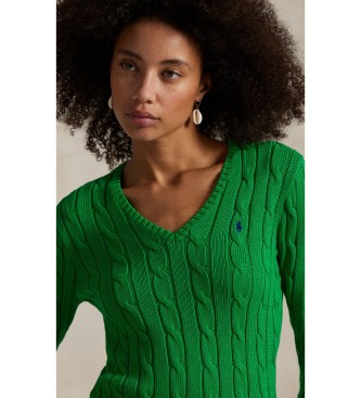 Polo Ralph Lauren Jersey de algodón en punto de ochos verde