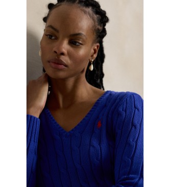 Polo Ralph Lauren Jersey de algodón en punto de ochos azul