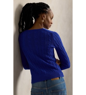 Polo Ralph Lauren Jersey de algodón en punto de ochos azul