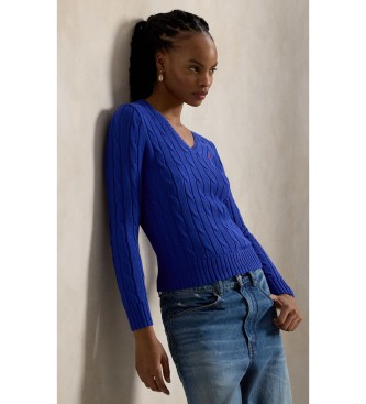 Polo Ralph Lauren Jersey de algodón en punto de ochos azul