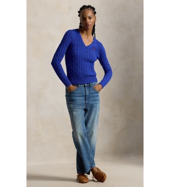 Polo Ralph Lauren Jersey de algodón en punto de ochos azul