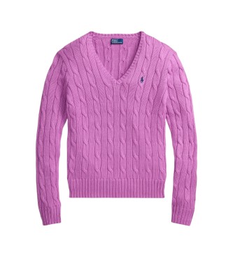 Polo Ralph Lauren Jersey de algodón en punto de ochos rosa