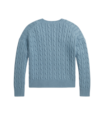 Polo Ralph Lauren Jersey de algodón en punto de ochos azul