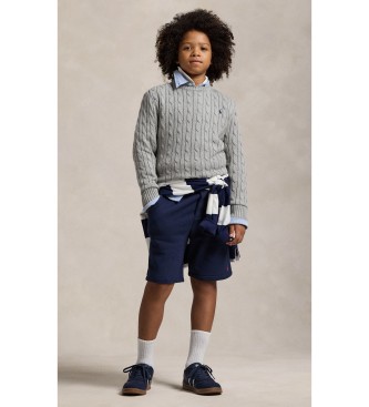 Polo Ralph Lauren Jersey de algodón en punto de ochos gris