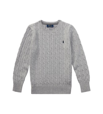Polo Ralph Lauren Jersey de algodón en punto de ochos gris