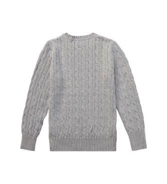 Polo Ralph Lauren Jersey de algodón en punto de ochos gris