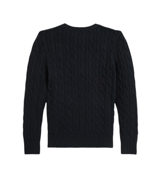 Polo Ralph Lauren Jersey de algodón en punto de ochos negro