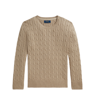 Polo Ralph Lauren Pull en coton à torsades beige