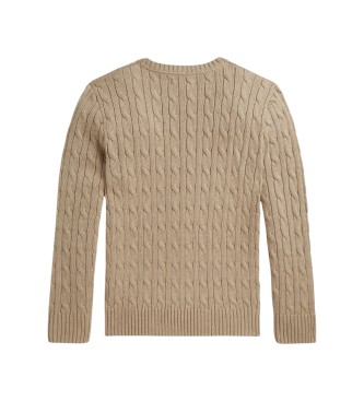 Polo Ralph Lauren Pull en coton à torsades beige