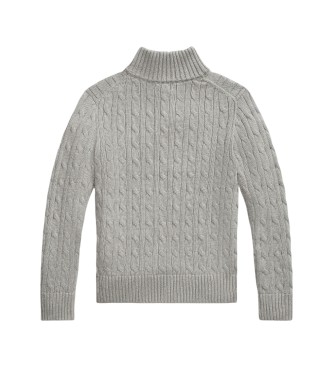 Polo Ralph Lauren Jersey de algodón en punto de ochos gris