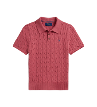 Polo Ralph Lauren Jersey de algodón en punto de ochos rojo