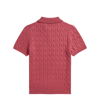Polo Ralph Lauren Jersey de algodón en punto de ochos rojo