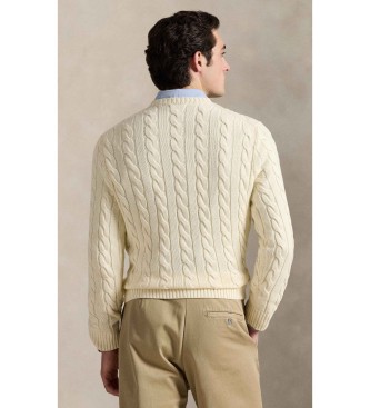 Polo Ralph Lauren Maglione in cotone lavorato a maglia beige