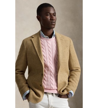 Polo Ralph Lauren Pull en coton à torsades rose