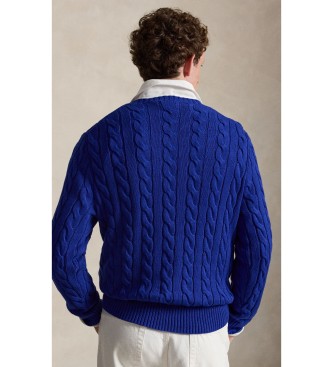 Polo Ralph Lauren Mornarsko modri bomba?ni pulover s kitastim vzorcem
