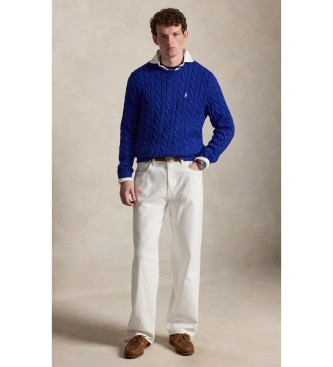 Polo Ralph Lauren Mornarsko modri bomba?ni pulover s kitastim vzorcem