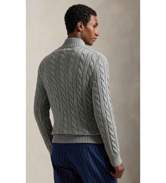 Polo Ralph Lauren Baumwolljersey in grau-ecru gestrickt