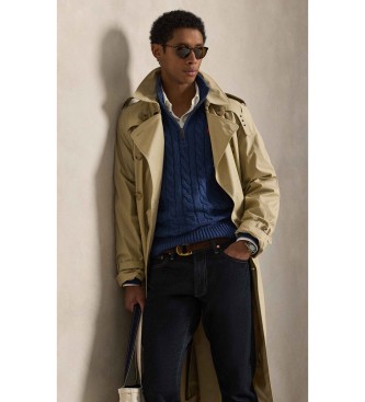 Polo Ralph Lauren Camisola de malha de algod�o azul-marinho em malha crua