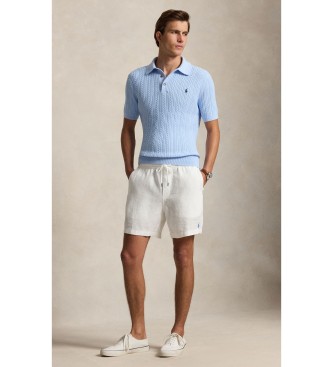 Polo Ralph Lauren Blå kabelstickad bomullströja
