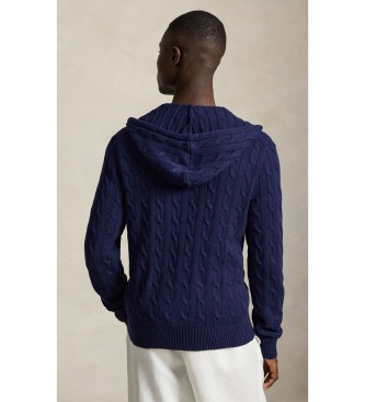 Polo Ralph Lauren Maglione di cotone a trecce blu marino