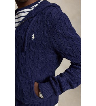 Polo Ralph Lauren Maglione di cotone a trecce blu marino