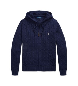 Polo Ralph Lauren Maglione di cotone a trecce blu marino