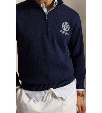 Polo Ralph Lauren Pull en coton Relaxed Fit marine