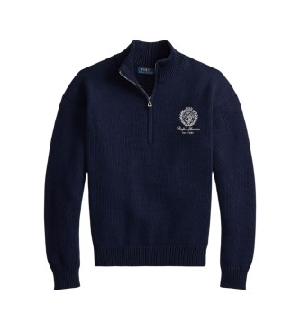 Polo Ralph Lauren Pull en coton Relaxed Fit marine