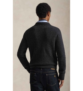 Polo Ralph Lauren Jersey de algod�n y lana con cuello polo gris oscuro
