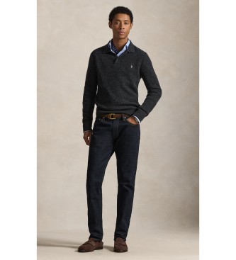 Polo Ralph Lauren Jersey de algod�n y lana con cuello polo gris oscuro