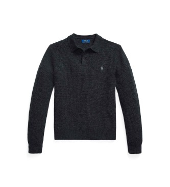 Polo Ralph Lauren Jersey de algod�n y lana con cuello polo gris oscuro