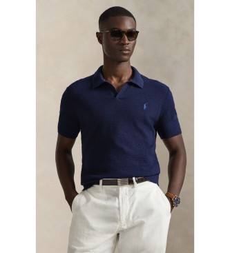 Polo Ralph Lauren Pull en coton et lin à texture marine