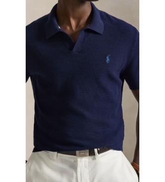 Polo Ralph Lauren Pull en coton et lin à texture marine
