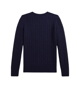 Polo Ralph Lauren Marineblå kashmirsweater i snoningsstrik
