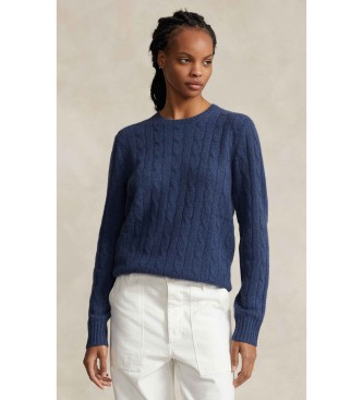 Polo Ralph Lauren Camisola de malha eights em caxemira azul-marinho