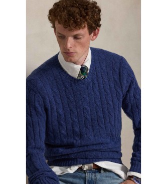 Polo Ralph Lauren Camisola de malha eights em caxemira azul-marinho