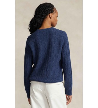 Polo Ralph Lauren Camisola de malha eights em caxemira azul-marinho