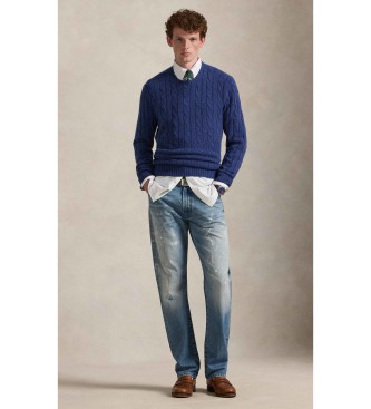 Polo Ralph Lauren Camisola de malha eights em caxemira azul-marinho