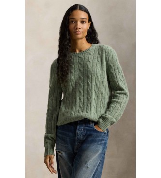 Polo Ralph Lauren Green cashmere eights knitted jumper