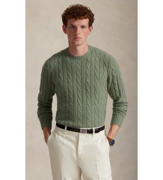 Polo Ralph Lauren Green cashmere eights knitted jumper