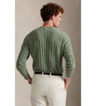 Polo Ralph Lauren Green cashmere eights knitted jumper