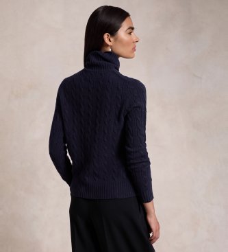 Polo Ralph Lauren Kasjmier- en wollen trui in marineblauw