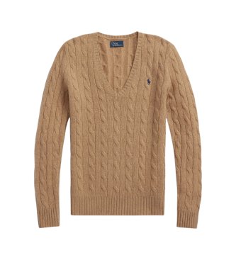 Polo Ralph Lauren Bruine trui van kasjmier en wol