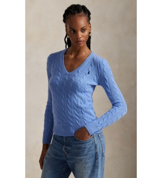 Polo Ralph Lauren Camisola de caxemira e lã azul