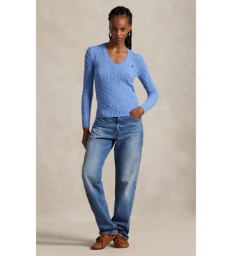 Polo Ralph Lauren Camisola de caxemira e lã azul