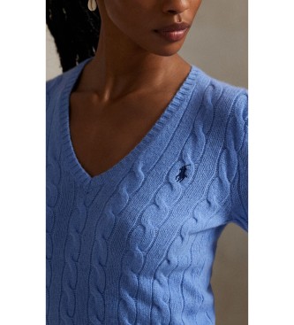 Polo Ralph Lauren Camisola de caxemira e lã azul