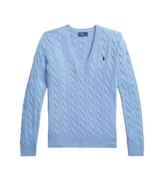 Polo Ralph Lauren Camisola de caxemira e lã azul
