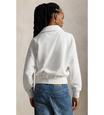 Polo Ralph Lauren Felpa con zip corta bianco