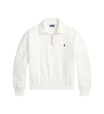 Polo Ralph Lauren Felpa con zip corta bianco